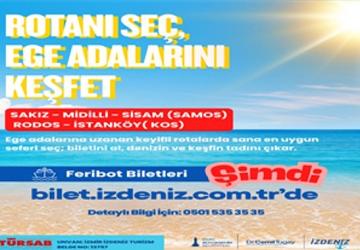İZDENİZ'den Ege adalarına online feribot bileti kolaylığı