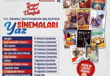 Denizli’de Yaz Gecelerine Açık Hava Sineması Damgası