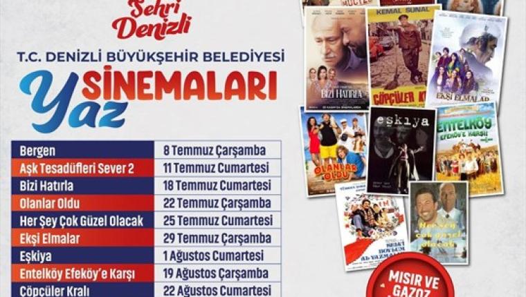 Denizli’de Yaz Gecelerine Açık Hava Sineması Damgası