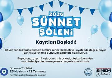 Üsküdar Belediyesi'nde 2026 Sünnet Şöleni İçin Kayıtlar Başladı