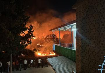 Dere yatağında korkutan yangın - Videolu Haber