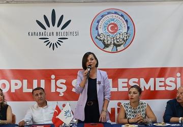 Karabağlar Belediyesi'nde toplu iş sözleşmesi sevinci