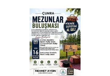 Türkiye'de ve Çumra'da Bir İlk: Çumra Mezunlar Buluşması Başlıyor
