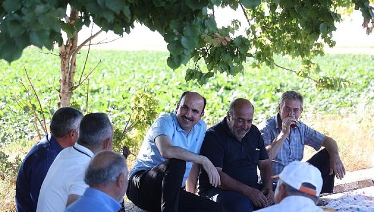 Başkan Altay Altınekin'de Hasat Yaptı