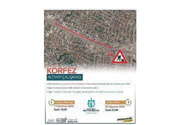 Körfez Cahit Zarifoğlu Caddesi trafiğe kapatılacak