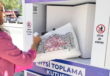 Konaklıların eski giysileri çöpe değil geri dönüşüme gidiyor