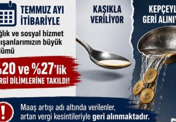 Türk Sağlık-Sen Şube Başkanı Karakuş: Kaşıkla verip kepçeyle almak kabul edilemez