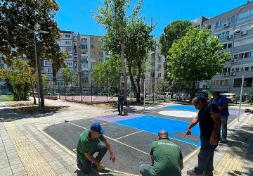 Çocuklar istedi, Başkan Mutlu yaptı: O park voleybol sahasına kavuştu