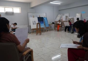 AKEM’de veliler ve çocuklar aynı atölyede resim eğitimi alıyor - Videolu Haber