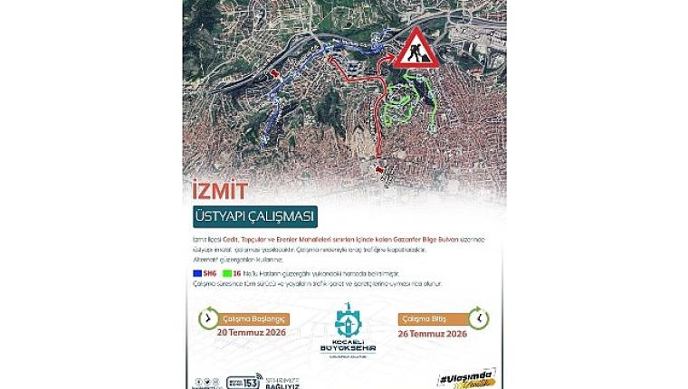Gazanfer Bilge Bulvarı trafiğe kapatılacak