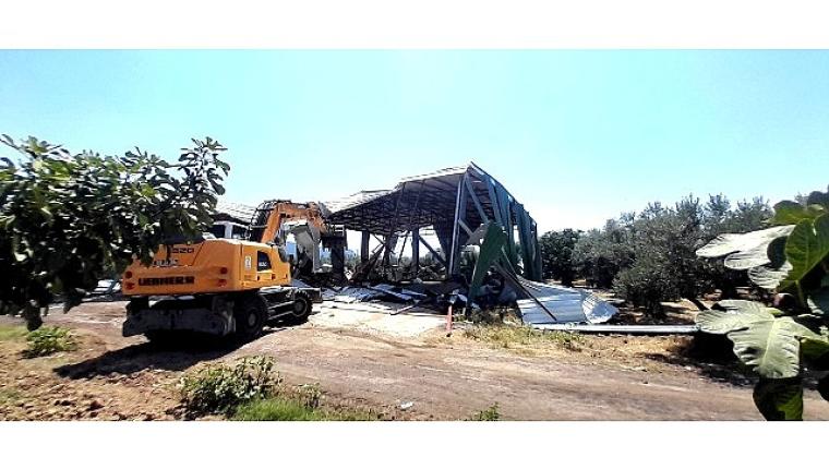 Osmangazi'de Zeytinliğe Yapılan Kaçak Depoya İzin Yok