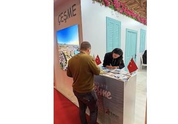 Çeşme standı Uluslararası İstanbul Turizm Fuarı'nda yoğun ilgi gördü