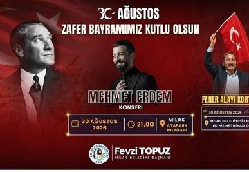 30 Ağustos Zafer Bayramı coşkusu fener alayı ve Mehmet Erdem konseriyle yaşanacak