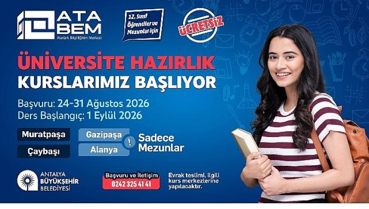 Antalya Büyükşehir Belediyesi'nden ücretsiz eğitim fırsatı