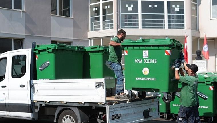 Konak'ın sokakları yeni konteynerlerine kavuştu