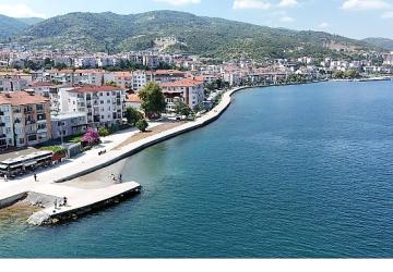 Değirmendere sahili dalga kırıcı setle güçlendirildi