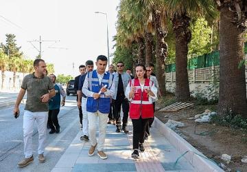 Başkan Vekili Özdemir kaldırım ve çevre düzenleme çalışmalarını yerinde inceledi