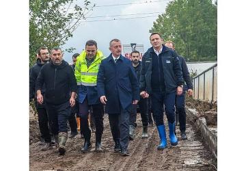 Başkan Büyükakın şiddetli yağıştan etkilenen bölgeleri gezdi
