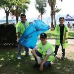 Körfez'de 1 ton atık toplandı