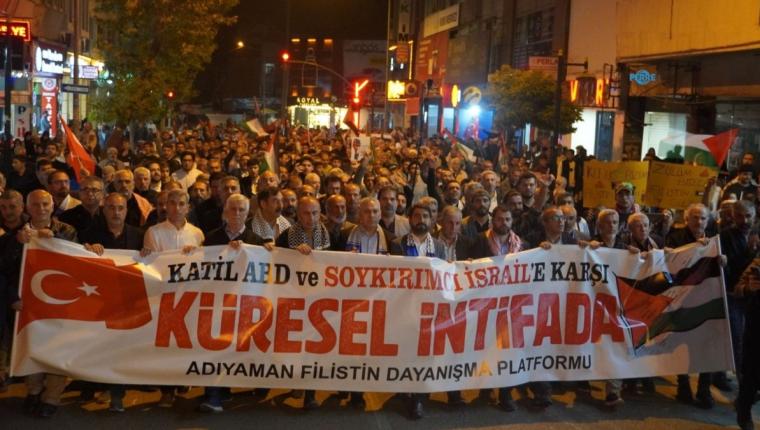 Adıyaman’da Aksa Tufanı’nın 3. yılı yürüyüşü: ‘Mekke İttifakı’nın göbeğine Gazze’yi koyalım’ - Videolu Haber