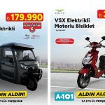 A101'de Elektrikli Moped Satışı