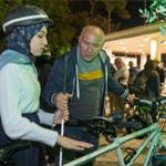 Görme engelliler Kültürpark'ta pedal çevirdi
