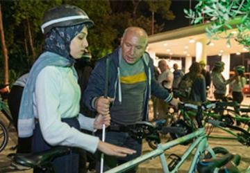 Görme engelliler Kültürpark'ta pedal çevirdi