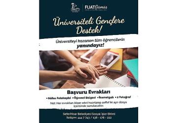 Seferihisar Belediyesi'nden üniversiteli gençlere destek