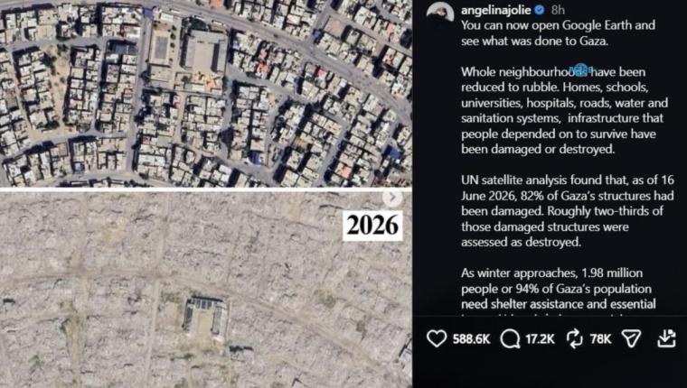 Angelina Jolie’den Gazze çağrısı: ‘Yıkım gözle görülür, ihtiyaçlar biliniyor’