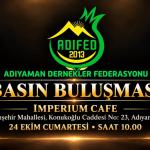 ADIYAMAN (PERRE) - (Berfin GÜRBÜZ) - Adıyaman Dernekler Federasyonu (ADIFED), çalışmalarını, hedeflerini ve önümüzdeki döneme ilişkin projelerini paylaşmak amacıyla 24 Ekim Cumartesi günü basın buluşması düzenleyecek.
