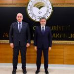 ADIYAMAN (PERRE) - (Yasin ŞAHİN) - AK Parti Adıyaman Milletvekili Hüseyin Özhan, Tarım ve Orman Bakanı İbrahim Yumaklı'yı ziyaret ederek Adıyaman'ın tarım, sulama ve arazi sorunlarına ilişkin değerlendirmelerde bulundu.