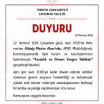 ADIYAMAN (PERRE) - Adıyaman'da, AFAD İl Müdürlüğü koordinasyonunda ilgili kurum ve kuruluşların katılımıyla Kuraklık ve Orman Yangını Tatbikatı gerçekleştirilecek.