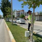 ADIYAMAN (PERRE) - (Şeriban ÖZÇAKMAK) - Adıyaman Belediyesi Park ve Bahçeler Müdürlüğü ekipleri, mevsim normallerinin üzerinde seyreden hava sıcaklıklarının ağaçlar üzerinde oluşturabileceği olumsuz etkileri azaltmak ama...