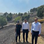 ADIYAMAN (PERRE) - (Şeriban ÖZÇAKMAK) - Adıyaman'ın Sincik ilçesine bağlı Alancık Köyü kırsalında ormanlık alanda çıkan yangına havadan ve karadan müdahale ediliyor.