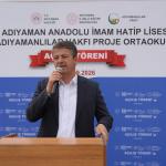 ADIYAMAN (PERRE) - (Berfin GÜRBÜZ) - Adıyamanlılar Vakfı tarafından kente kazandırılan Adıyamanlılar Vakfı İmam Hatip Proje Ortaokulu, düzenlenen törenle eğitim hayatına başladı.