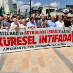 ADIYAMAN (PERRE) - (Şeriban ÖZÇAKMAK) - Adıyaman Filistin Dayanışma Platformu tarafından Kent Meydanı'nda Cuma Namazı'nın ardından basın açıklaması yapıldı.