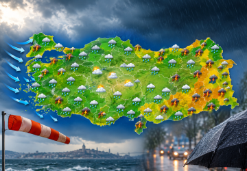 Meteoroloji’den Kuvvetli Yağış ve Rüzgâr Uyarısı